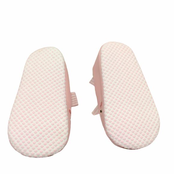 Baby Girl Shoes Pink Floral Embroidered, NWOT - Picture 3 of 4